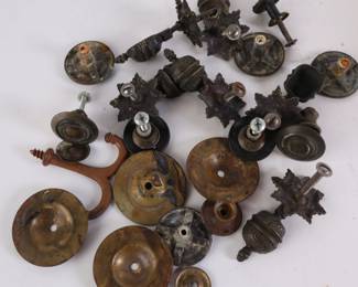 Lot 6285 Lot of Misc Brass and Metal Drawer Pulls and Hardware