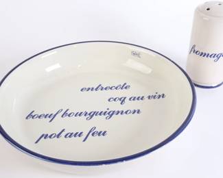 Lot 6289 Baldelli Pasta Bowl and Fromage Shaker