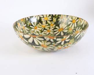 Lot 6292 Large Vintage Resin Floral Bowl