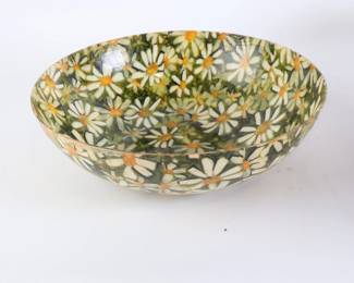Lot 6293 Vintage Oversized Resin Floral Bowl