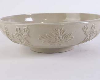 Lot 6302 Oversized Beige Pottery Bowl