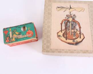 Lot 6320 Vintage German Christmas Carousel with Candles