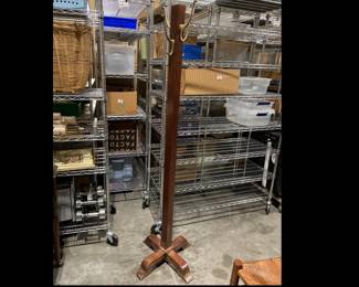 Lot 6324 Vintage Wooden Coat Rack Stand