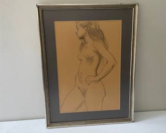 Lot 6514 Female Nude Standing  unsigned