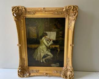 Lot 6521 Flute Player  N. Henry Bingham American b. 1923 