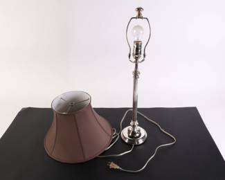 Lot 7139 Sinver Plate Candlestick Lamp