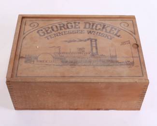 Lot 7160 Wooden Liquor BoxGeorge Dickel Tennessee Whisky