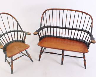 Lot 7161 Set of Two Wood Doll Furniture