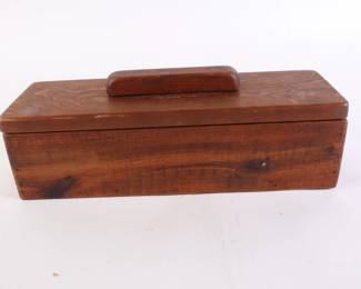 Lot 7164 Lidded Wooden Storage Box