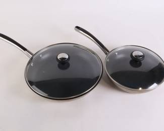 Lot 7184 Lot of Two Farberware Millennium Non Stick Stainless Steel Pans