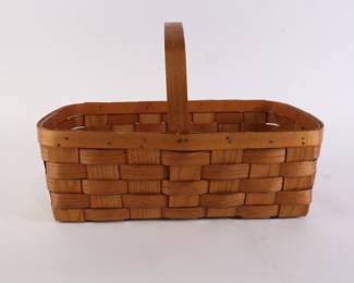 Lot 7200 Split Reed Woven Basket with Handle