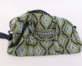 Lot 7205 Vera Bradley Navy and Green Quilted Bag