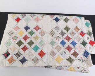 Lot 7228 Vintage Hand Crafted Quilt