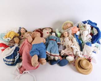 Lot 7231 Vintage Dolls and Doll Clothes
