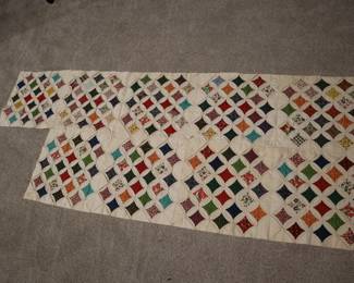 Lot 7230 Vintage Hand Crafted Unfinished Quilt Top Piece
