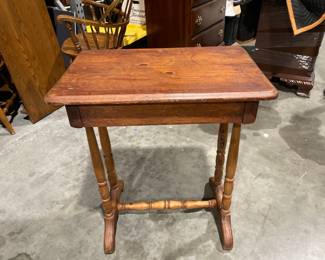 Lot 7253 Rustic Side Table with Drawer