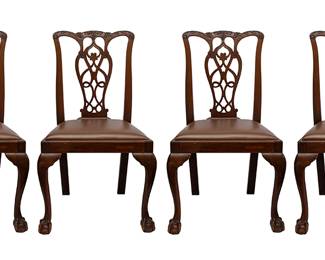 Four Ball and Claw Chippendale Chairs