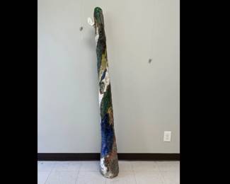 Lot 8001 Tall Quirky Multicolored Pottery Sculpture