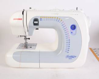 Lot 7377 Janome Harmony 4052 Sewing Machine with Cover and Fiskars Plastic Cutting Ruler
