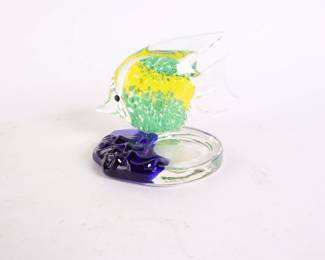 Lot 7366 Art Glass Fish Votive Candle Holder