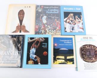 Lot 7017 Vintage UNC Basketball Michael Jordan Book Collection