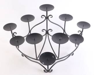 Lot 7010 Tabletop Fireplace Insert  Iron Candelabra