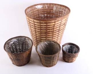Lot 7007 Plastic Lined Planter Basket Lot