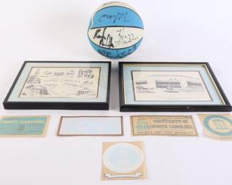 Lot 6973 Vintage UNC Tarheel Collectibles  Signed Mini Ball