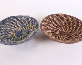 Lot 6953 Pair of Woven Basket Bowls
