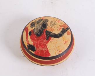 Lot 6950 Adonis Grecian HandPainted Ceramic Trinket Dish
