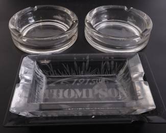 Lot 6935 Lot of Ashtrays  Glass  Tobacciana
