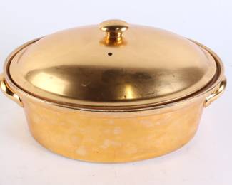 Lot 6916 Vintage Golden Glo Hall China Casserole Dish