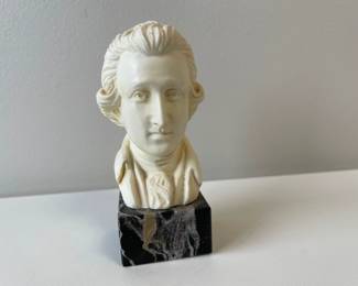 Lot 6582 Mini Classical Composer Bust on Marble Base