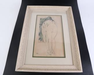 Lot 6558 Framed Nude in Mirror Art