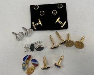 Lot 6508 Lot of Vintage Tie Tacks and Cuff Links
