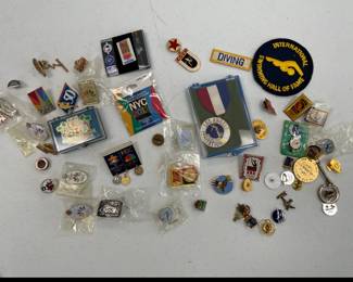 Lot 6509 Lot of Misc OlympicSportsNBC PinsMedalsPatches