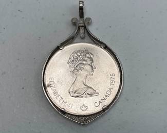 Lot 6506 1975 Olympics Coin  Jewelry Pendant