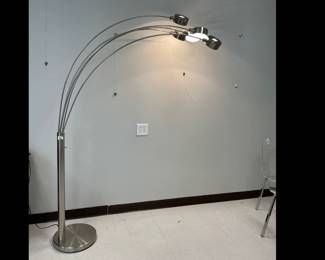 Lot 5619 5Arm Arched Chrome Spider Floor Lamp
