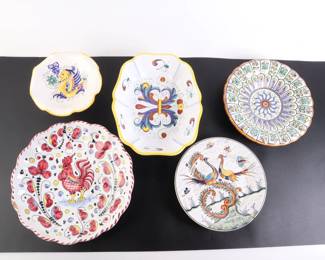 Lot 5052 Lot of Hand Painted Pottery Platters