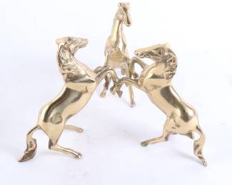 Lot 5042 Solid Brass Horses Figurine