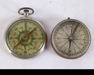 Lot 4502 Lot of 2 Vintage Compasses  Germany  Girl Scout Official