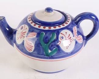 Lot 4498 Solimero Italian Tea Pot  Fish