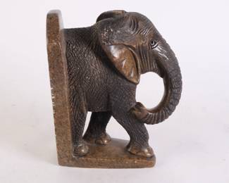 Lot 4494 Marble Elephant Bookend Doorstop