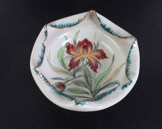 Lot 4490 Hand Painted Italian Floral Bowl