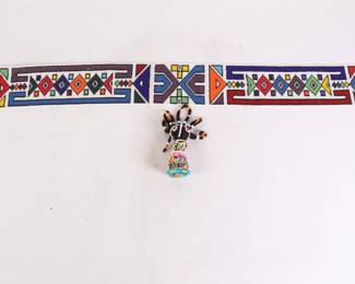 Lot 4481 Beaded African Wall Decor and Doll