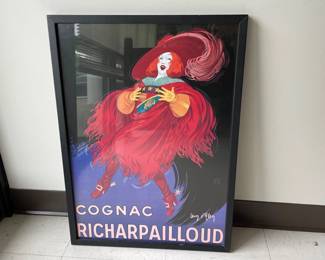 Lot 4479 Framed Art  European Poster Cognac Richarpailloud Print