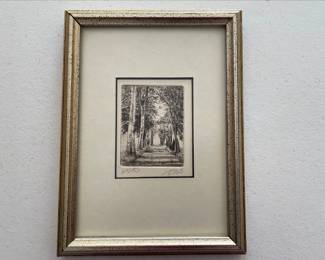 Lot 4471 Framed Art  Signed and Numbered Print  Tree Lined Road