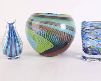 Lot 4340 Art Glass Lot  Angelo Fico  Kristen Munoz  Unmarked