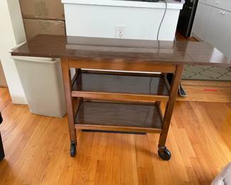 Lot 4308 Rolling Cart w Drop Leaf Sides