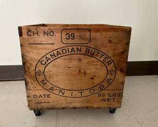 Lot 2909 Vintage Canadian Butter Box Crate  Manitoba